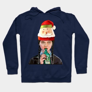 Wednesday Addams, 'coping' with Christmas hat Hoodie